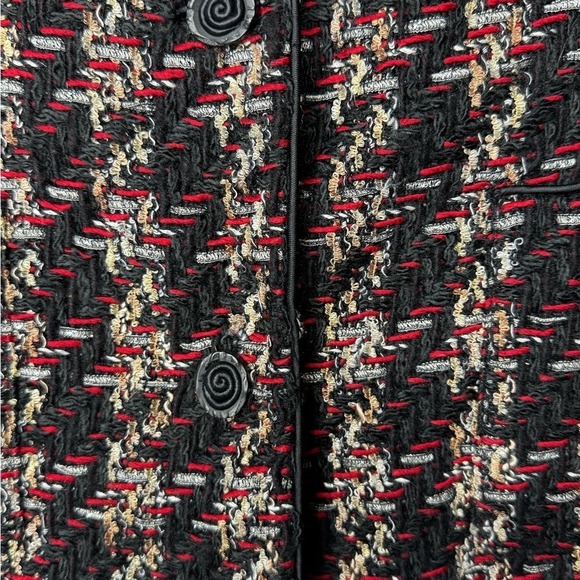 Doncaster Tweed Jacket Metallic Sz 10 Wool Blend Front Button Office Mature - Picture 4 of 7